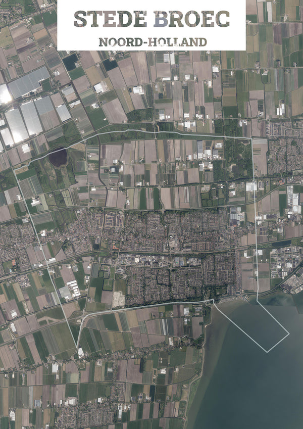 Luchtfoto van de gemeente Stede Broec