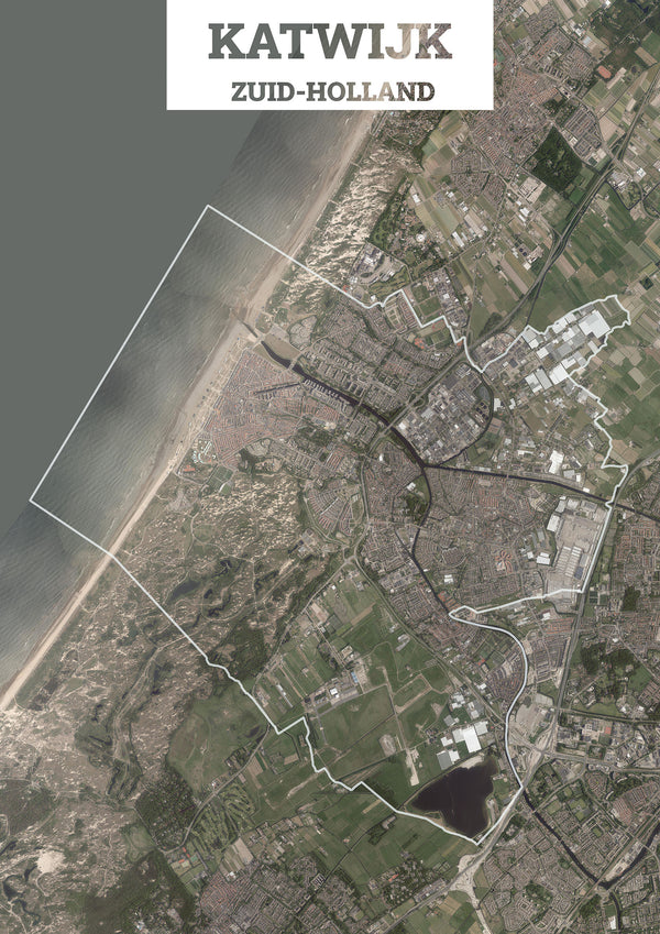 Luchtfoto van de gemeente Katwijk