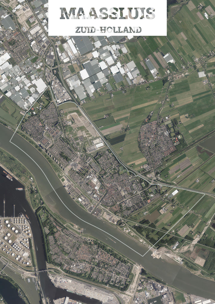 Luchtfoto van de gemeente Maassluis