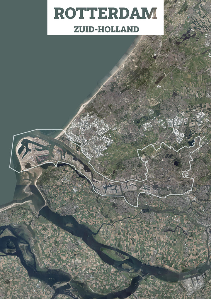 Luchtfoto van de gemeente Rotterdam