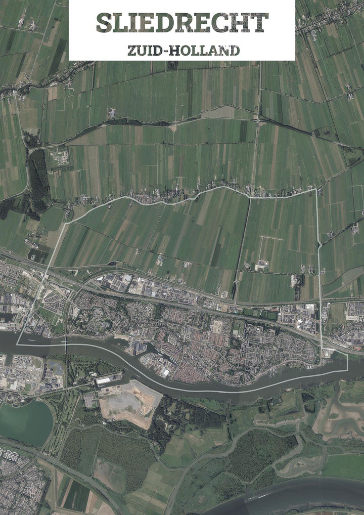 Luchtfoto van de gemeente Sliedrecht