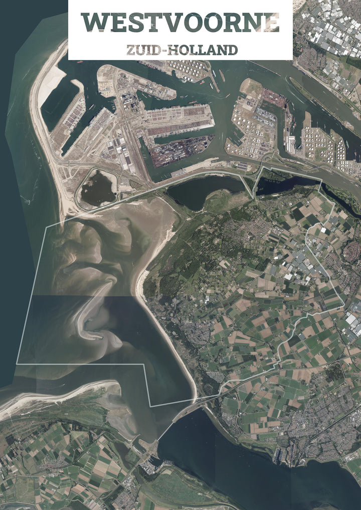 Luchtfoto van de gemeente Westvoorne