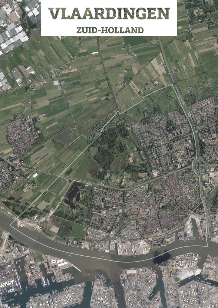 Luchtfoto van de gemeente Vlaardingen