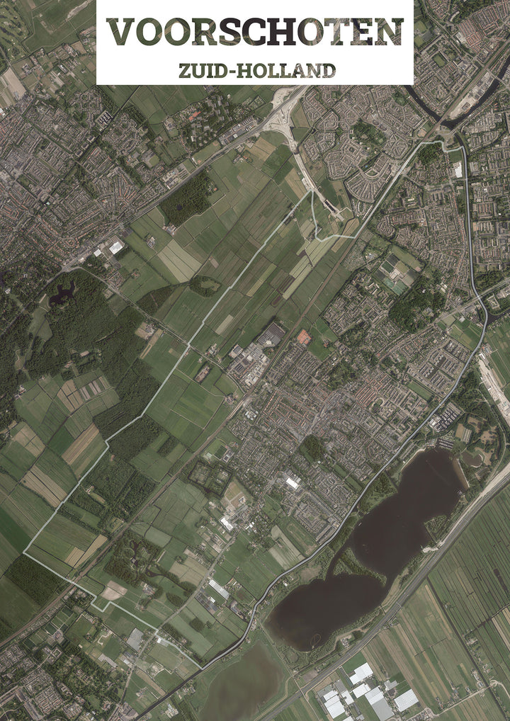 Luchtfoto van de gemeente Voorschoten