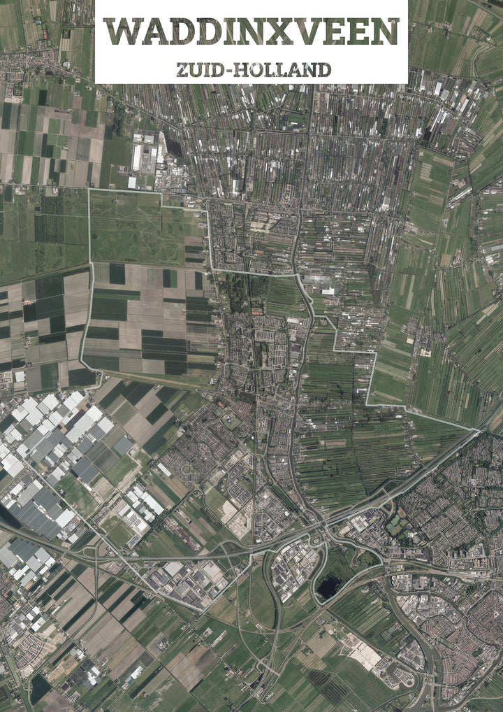 Luchtfoto van de gemeente Waddinxveen