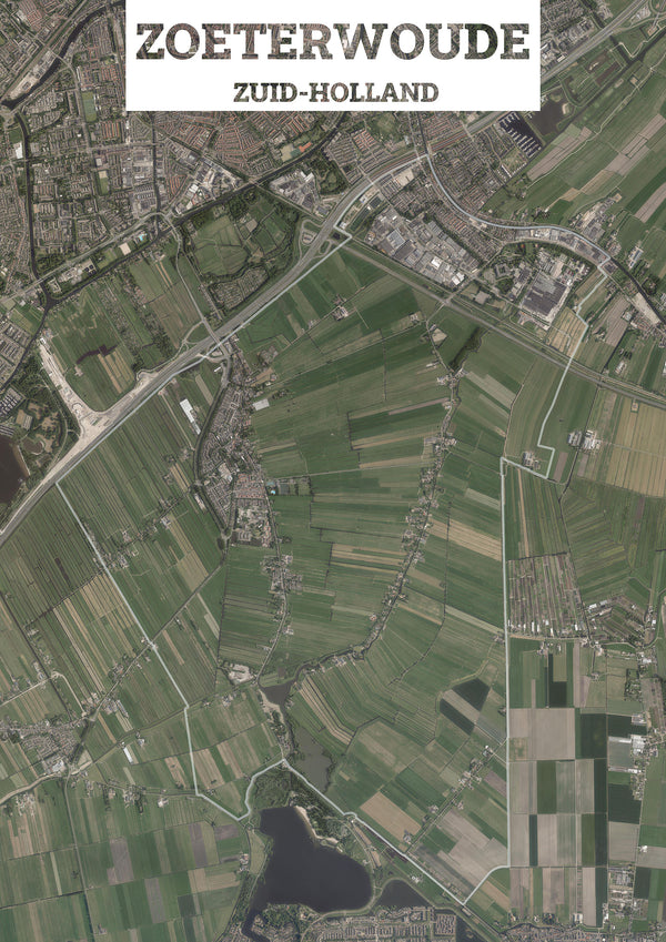 Luchtfoto van de gemeente Zoeterwoude