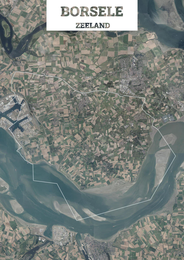 Luchtfoto van de gemeente Borsele