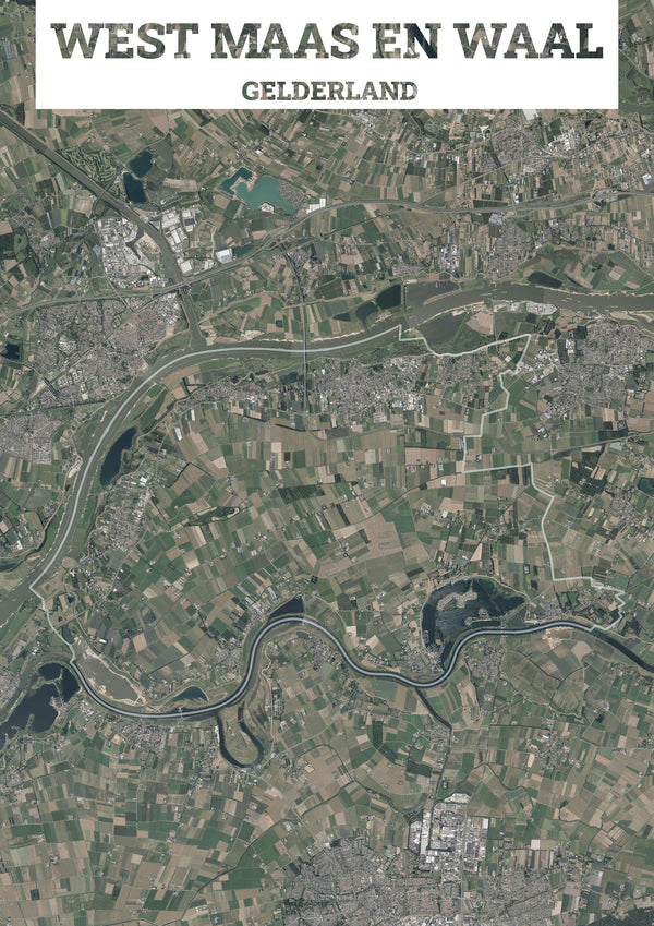 Luchtfoto van de gemeente West Maas en Waal
