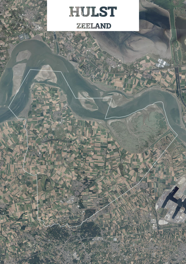 Luchtfoto van de gemeente Hulst