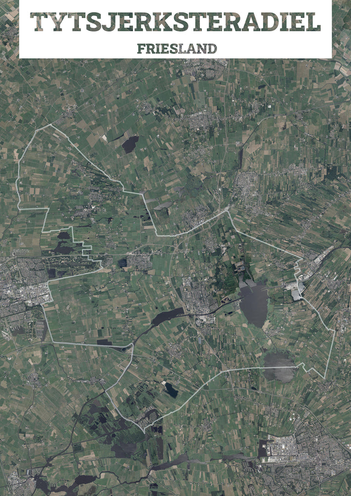 Luchtfoto van de gemeente Tytsjerksteradiel