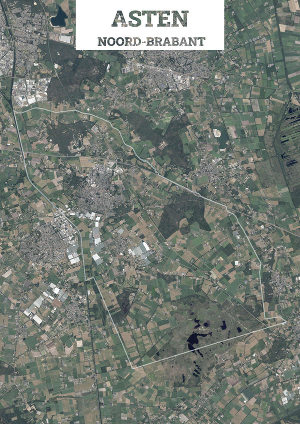 Luchtfoto van de gemeente Asten