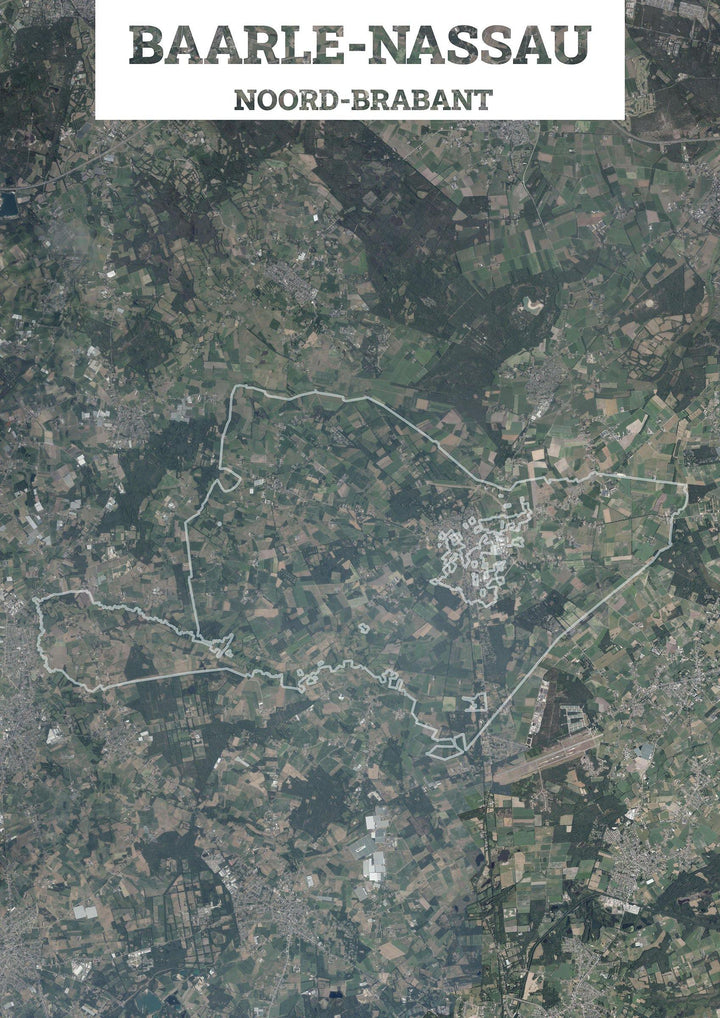 Luchtfoto van de gemeente Baarle-Nassau