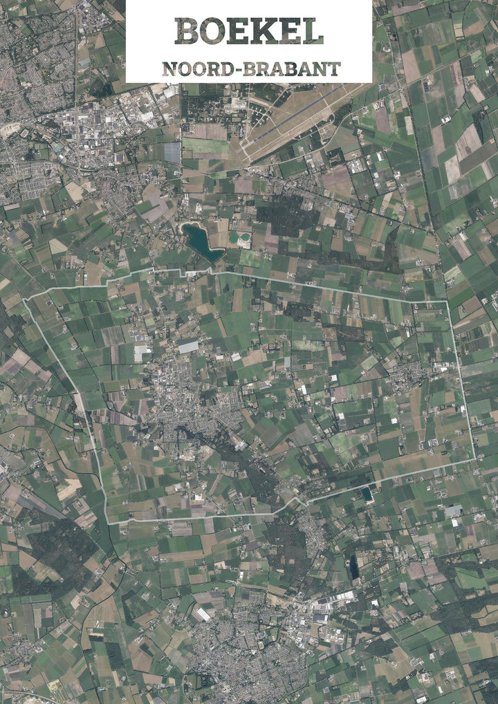 Luchtfoto van de gemeente Boekel