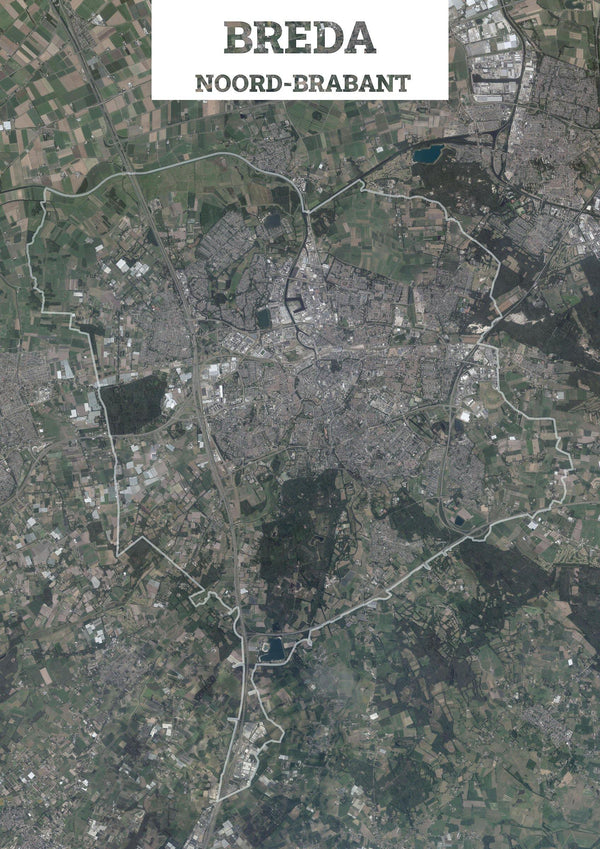 Luchtfoto van de gemeente Breda