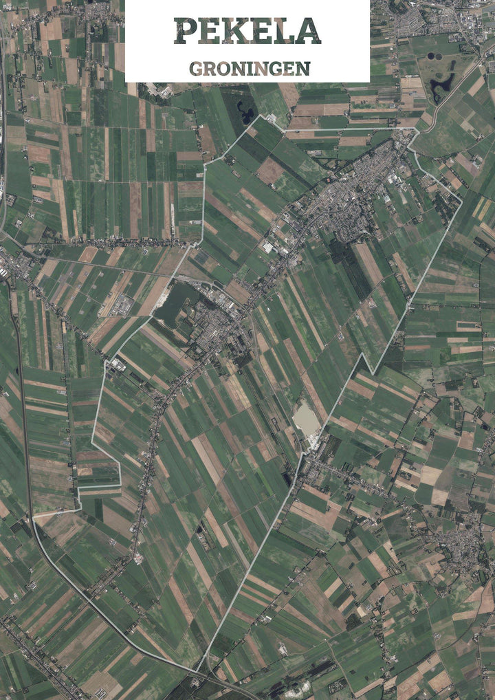 Luchtfoto van de gemeente Pekela