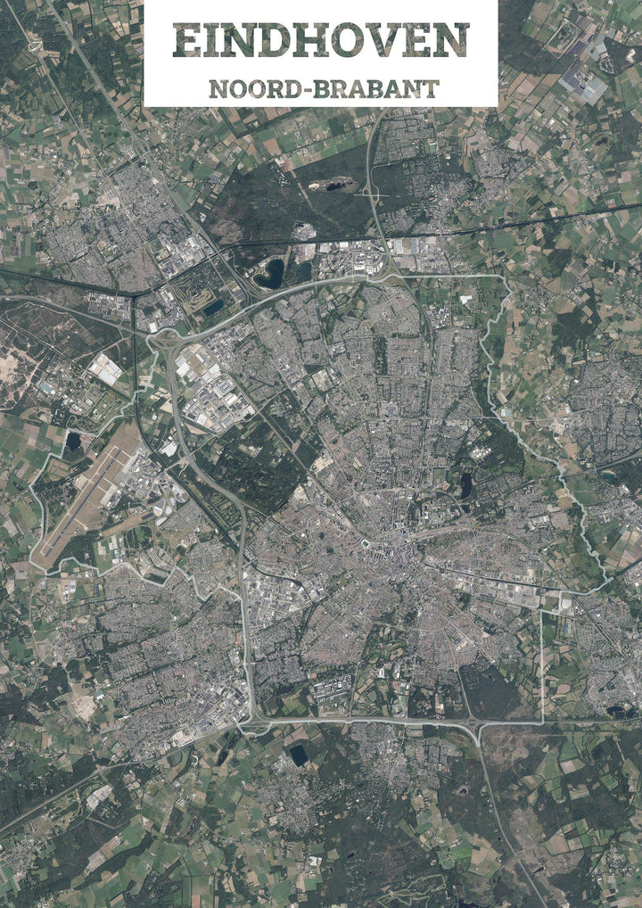 Luchtfoto van de gemeente Eindhoven