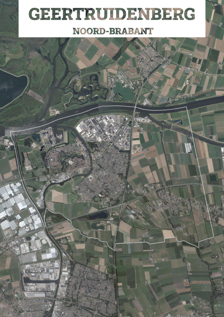 Luchtfoto van de gemeente Geertruidenberg