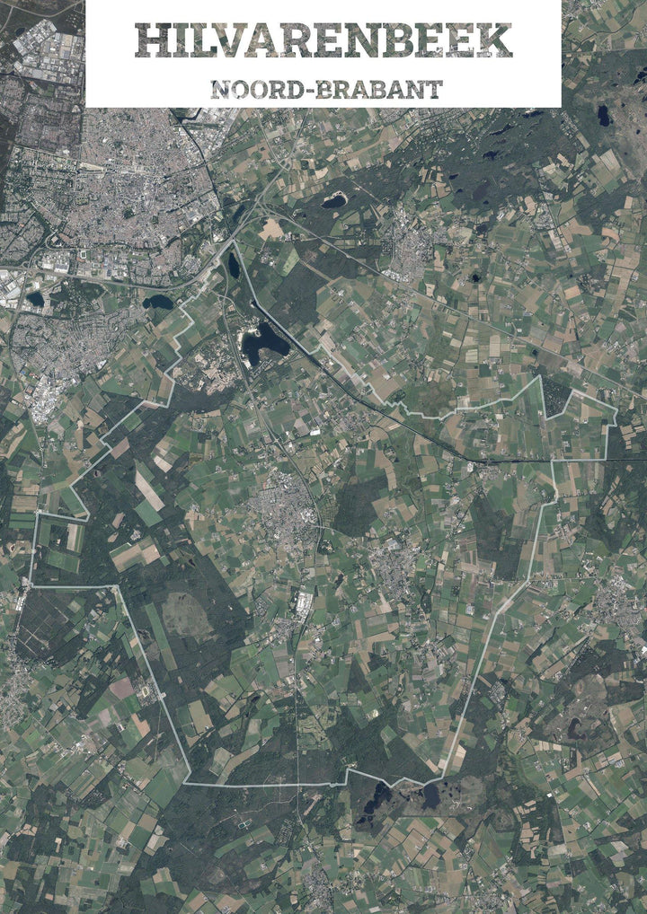 Luchtfoto van de gemeente Hilvarenbeek