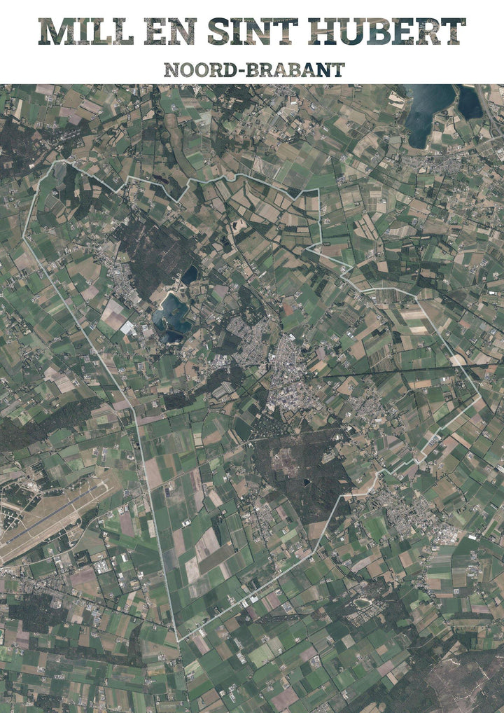 Luchtfoto van de gemeente Mill en Sint Hubert