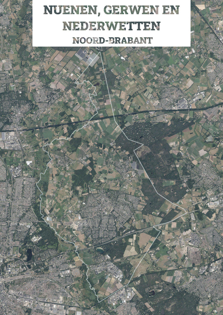 Luchtfoto van de gemeente Nuenen, Gerwen en Nederwetten