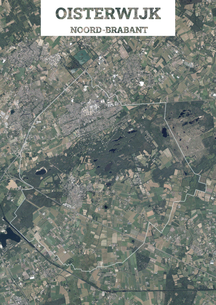 Luchtfoto van de gemeente Oisterwijk
