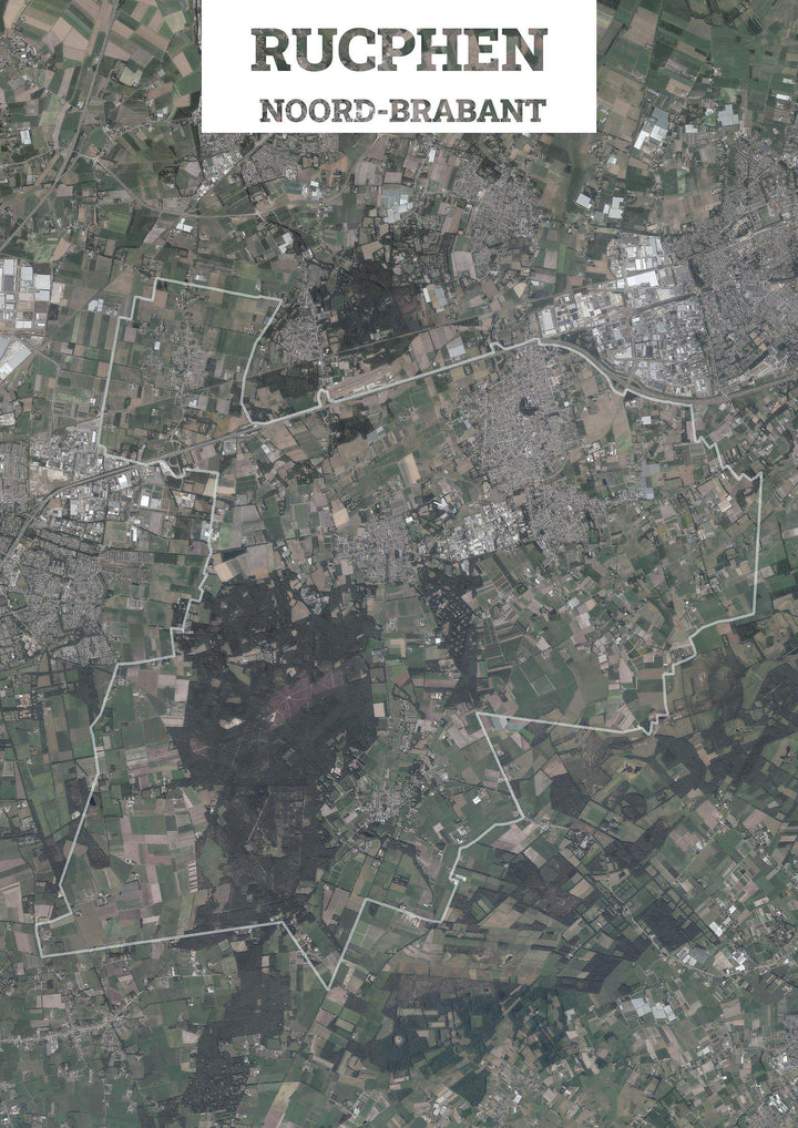 Luchtfoto van de gemeente Rucphen