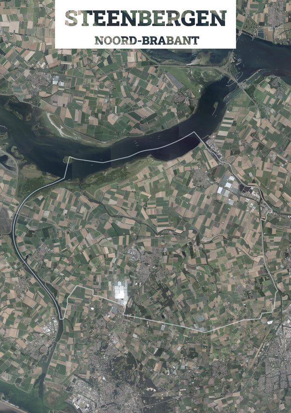 Luchtfoto van de gemeente Steenbergen