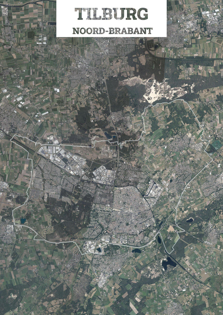 Luchtfoto van de gemeente Tilburg