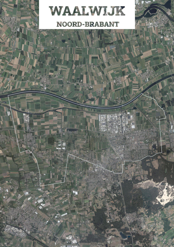 Luchtfoto van de gemeente Waalwijk