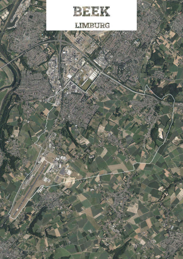 Luchtfoto van de gemeente Beek