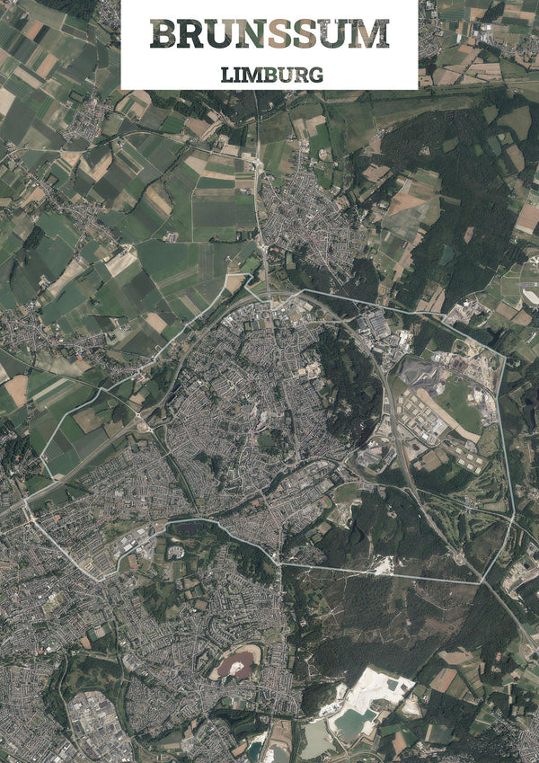 Luchtfoto van de gemeente Brunssum