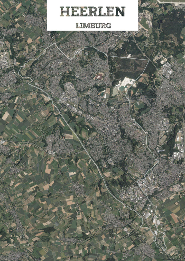 Luchtfoto van de gemeente Heerlen