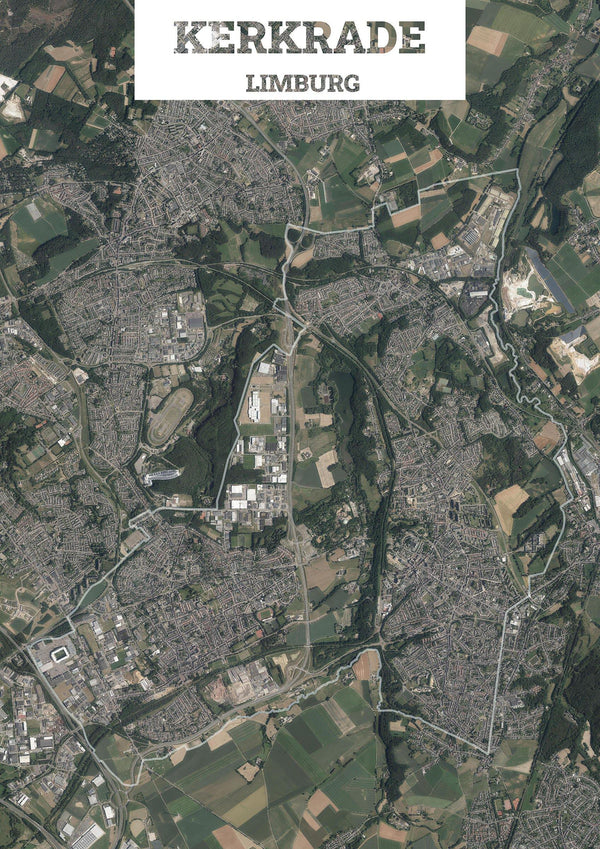 Luchtfoto van de gemeente Kerkrade