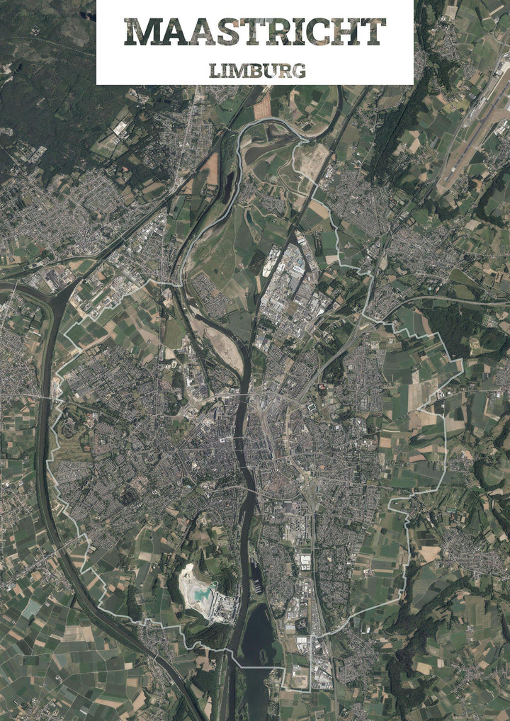 Luchtfoto van de gemeente Maastricht