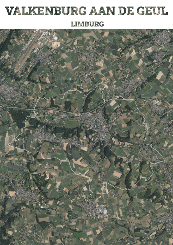 Luchtfoto van de gemeente Valkenburg aan de Geul