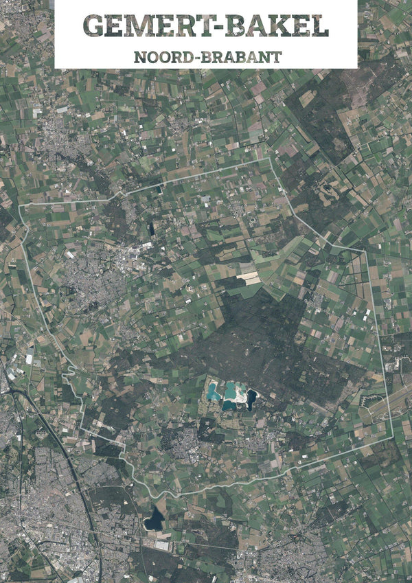 Luchtfoto van de gemeente Gemert-Bakel