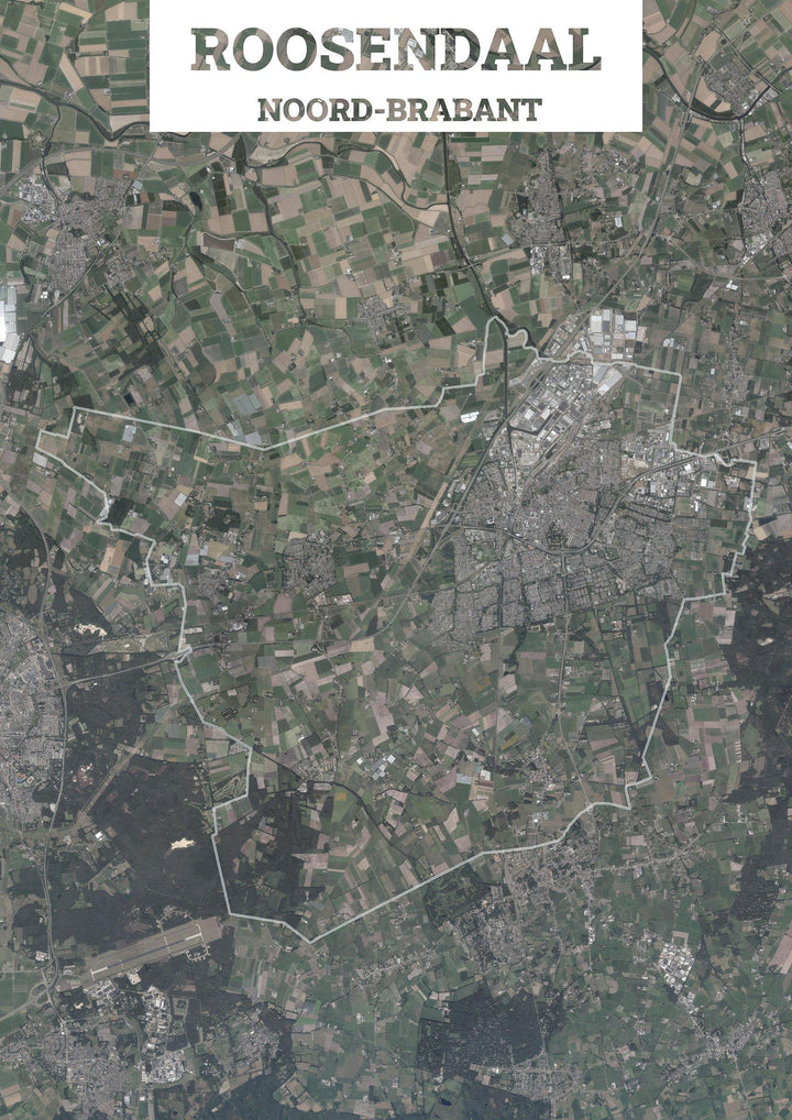 Luchtfoto van de gemeente Roosendaal