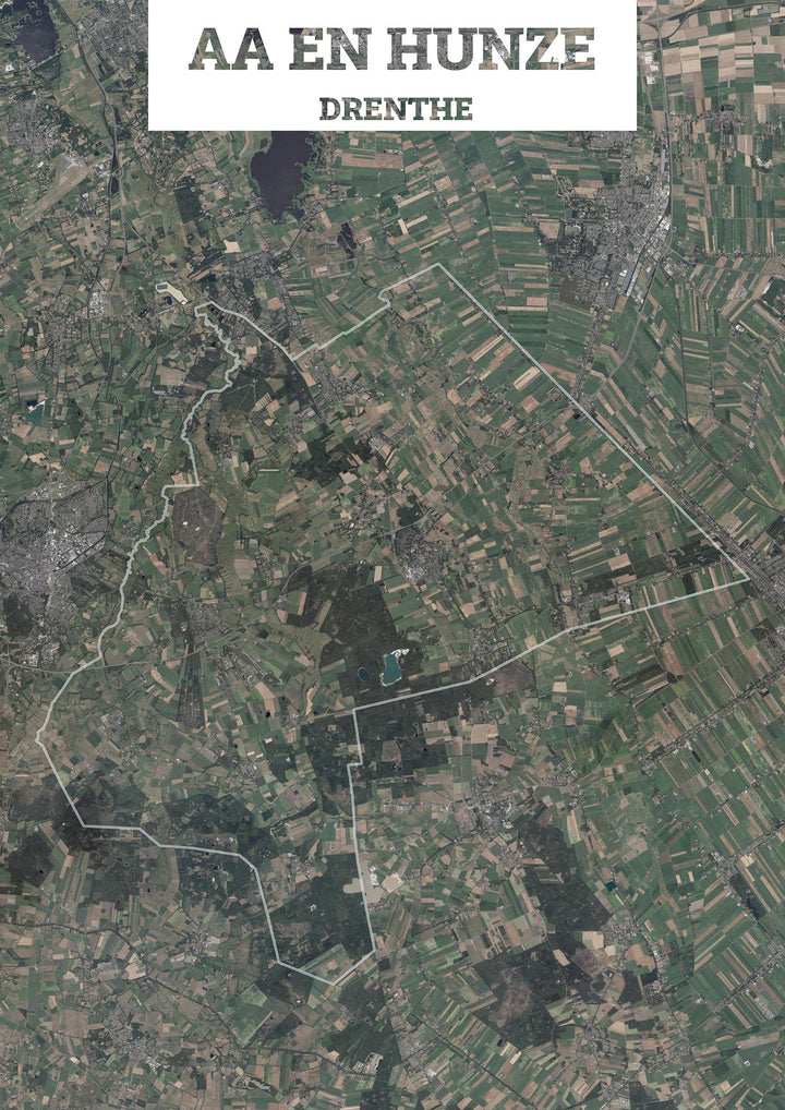 Luchtfoto van de gemeente Aa en Hunze