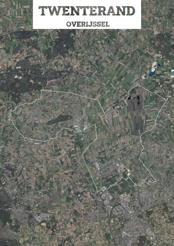 Luchtfoto van de gemeente Twenterand