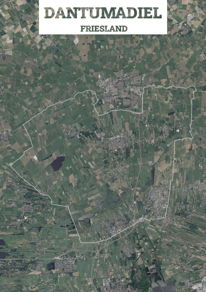 Luchtfoto van de gemeente Dantumadiel