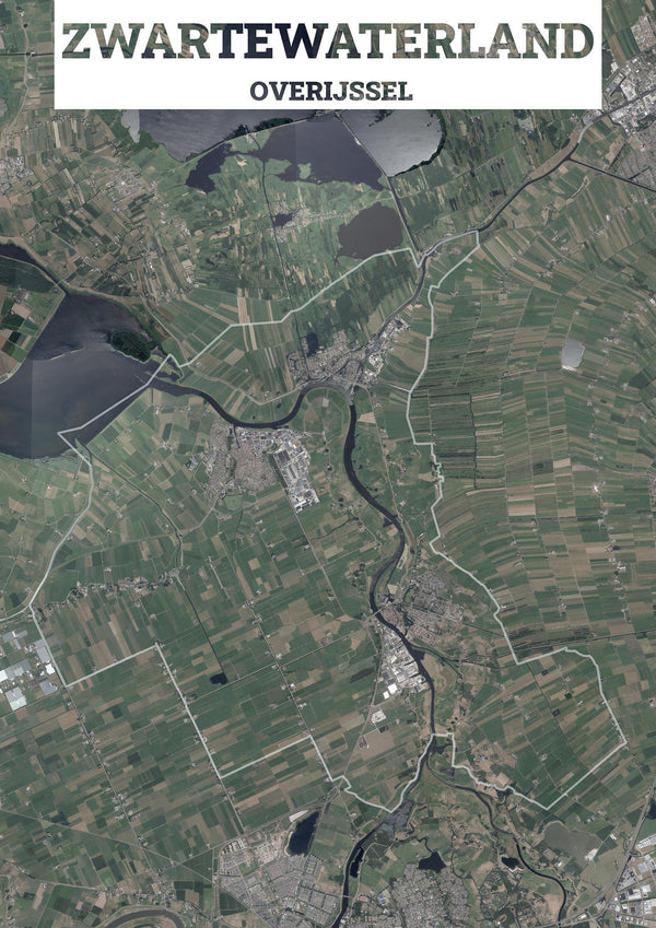 Luchtfoto van de gemeente Zwartewaterland