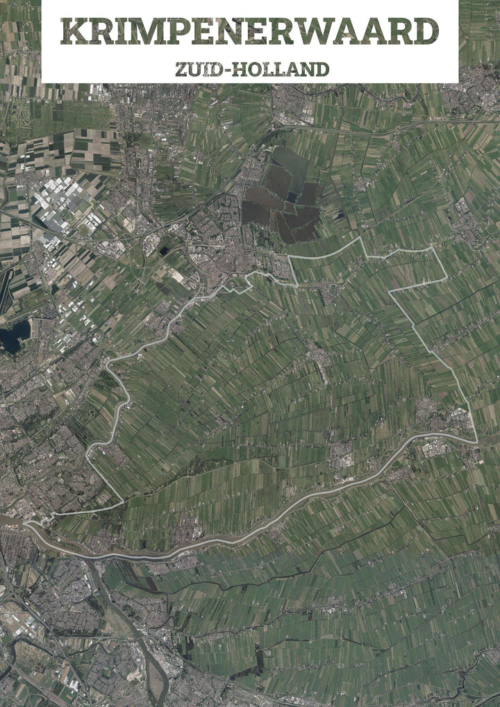 Luchtfoto van de gemeente Krimpenerwaard
