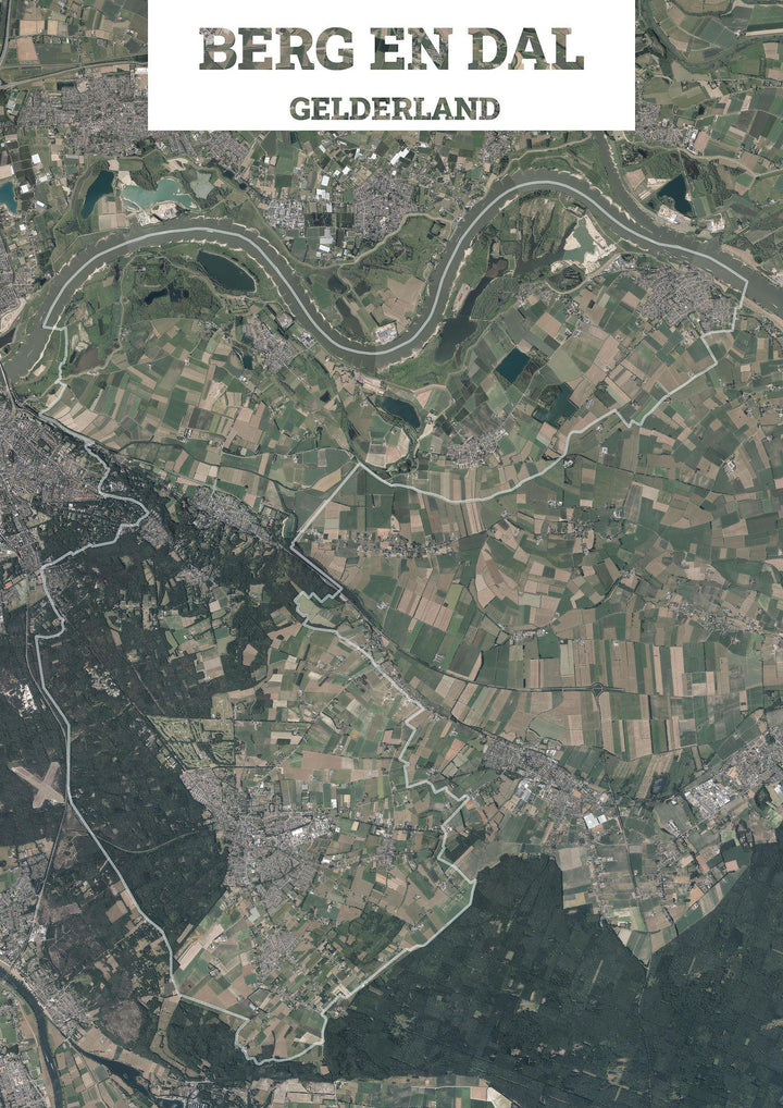 Luchtfoto van de gemeente Berg en Dal