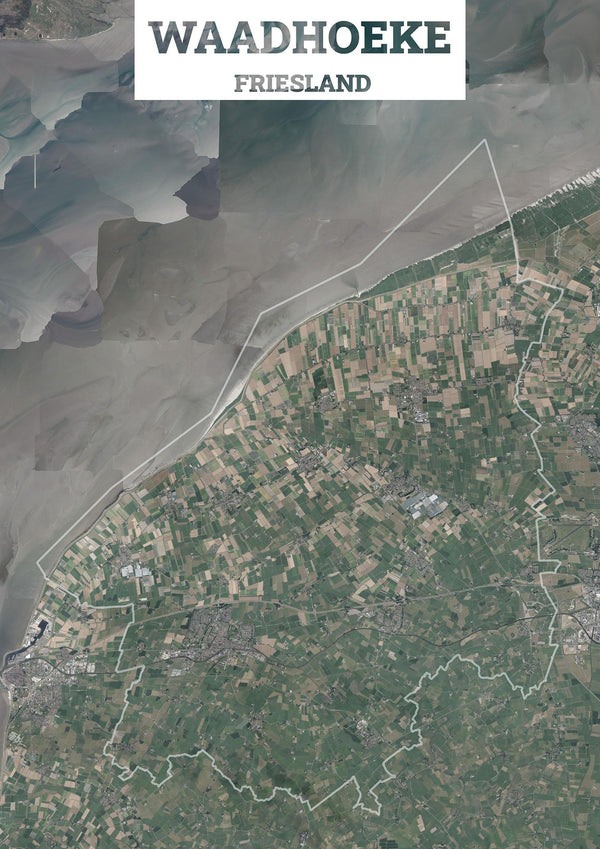 Luchtfoto van de gemeente Waadhoeke
