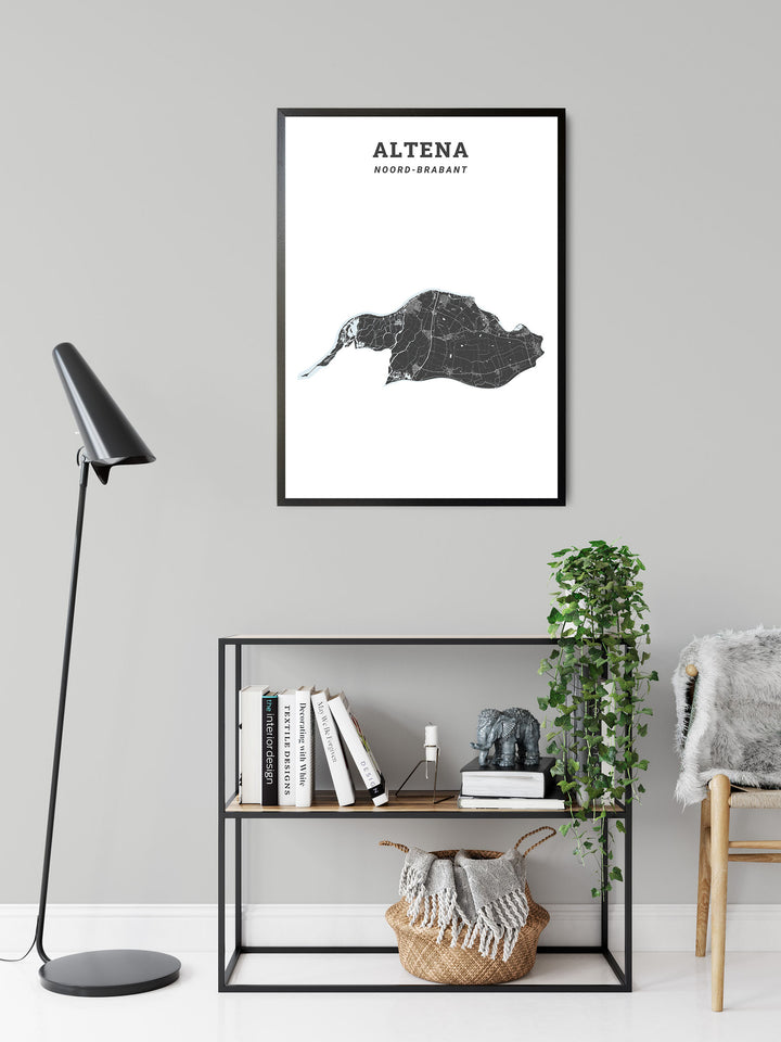 Kaart van de gemeente Altena op poster, dibond, acrylglas en meer