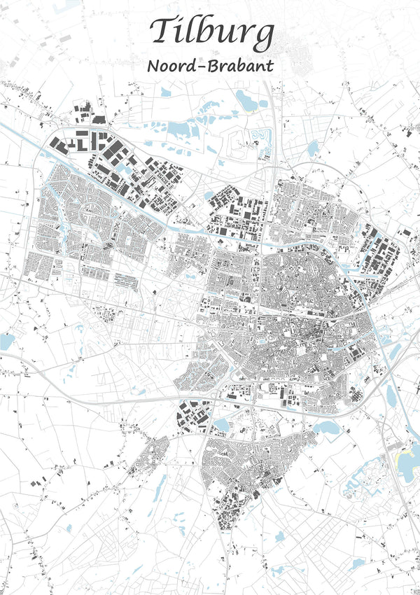 Stadskaart van Tilburg