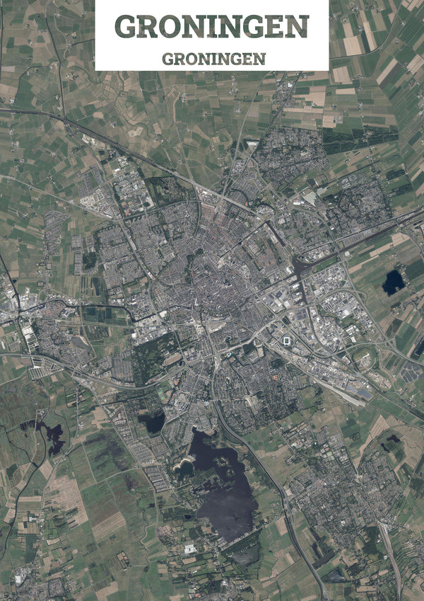 Luchtfoto van Groningen