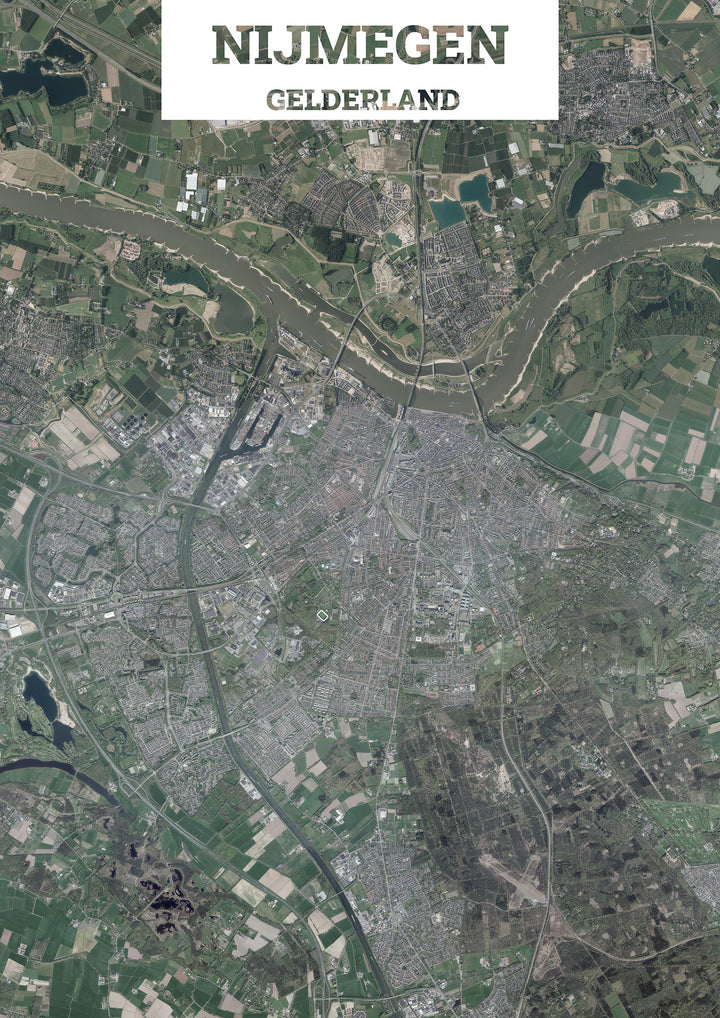 Luchtfoto van Nijmegen