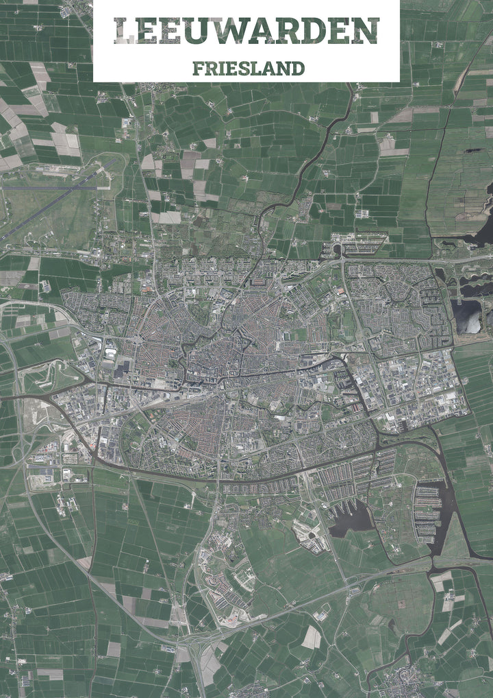 Luchtfoto van Leeuwarden