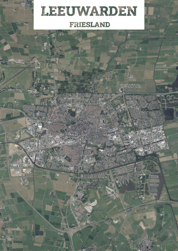 Luchtfoto van Leeuwarden